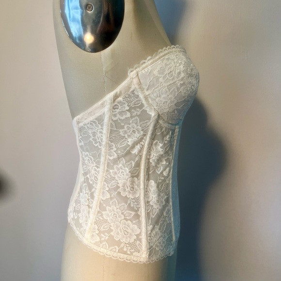 Lady Marlene Bustier Corset Style 01313 White 34C Vintage Beautiful Feminine - Picture 4 of 16